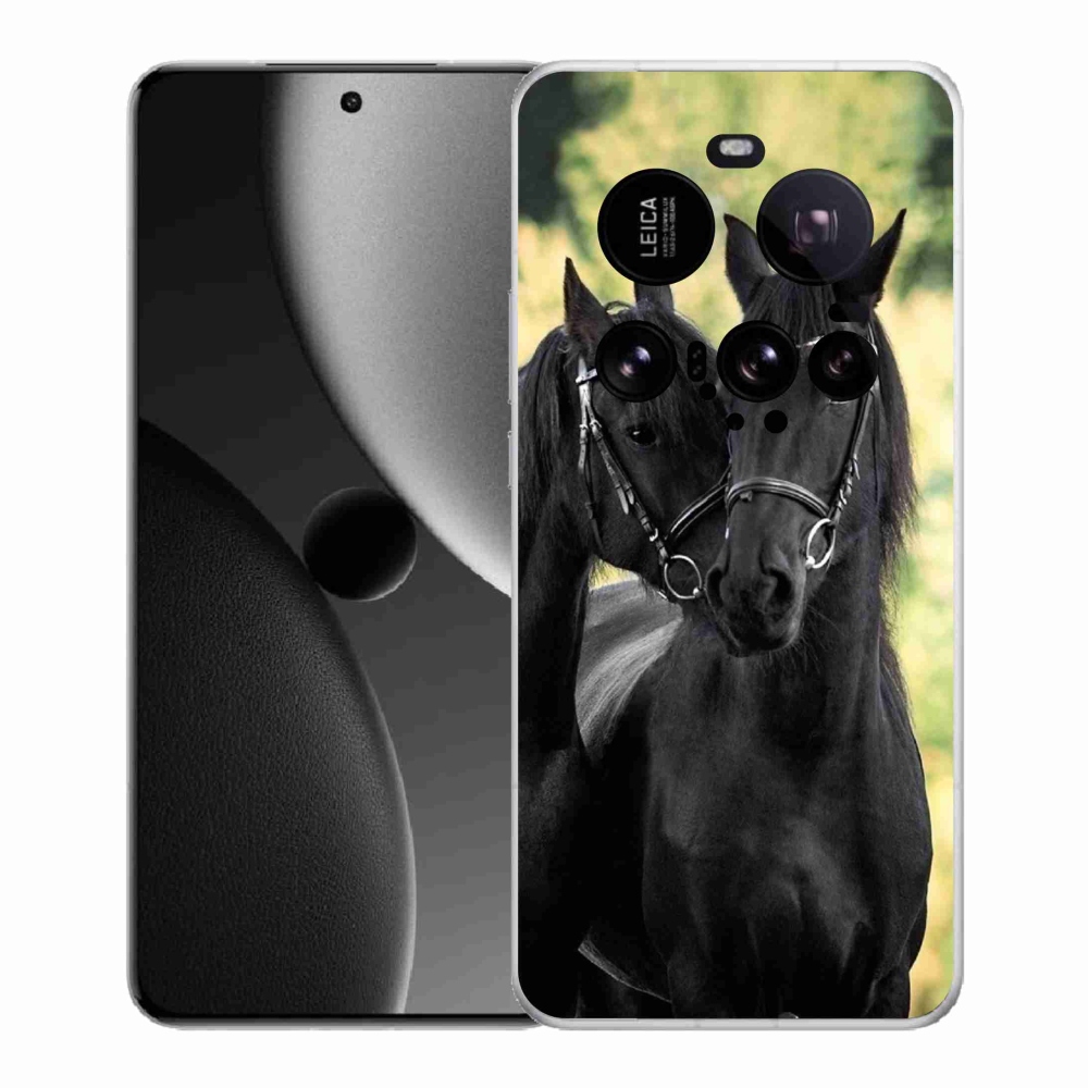 Gélový kryt mmCase na Xiaomi 15 Ultra - dva čierne kone