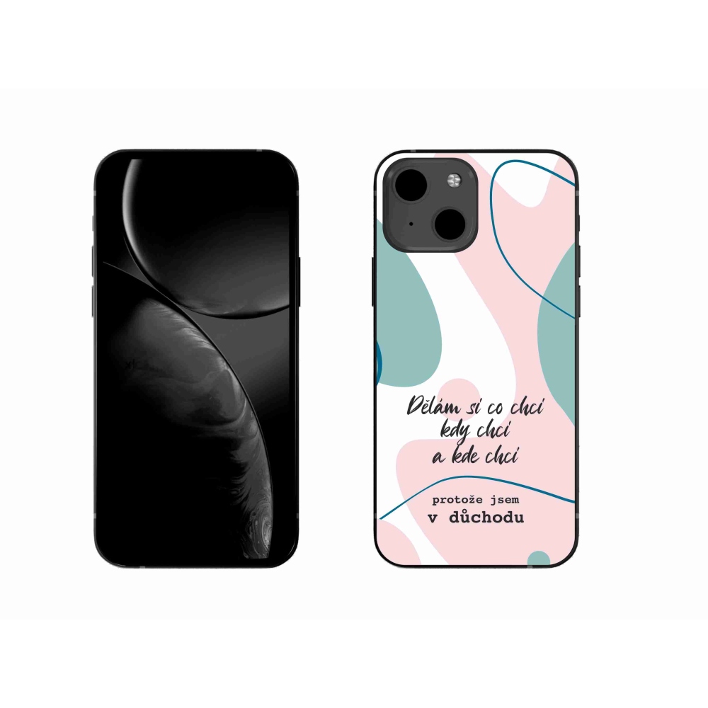 Gélový kryt mmCase na iPhone 13 6.1 - vtipný text 10 biele pozadie