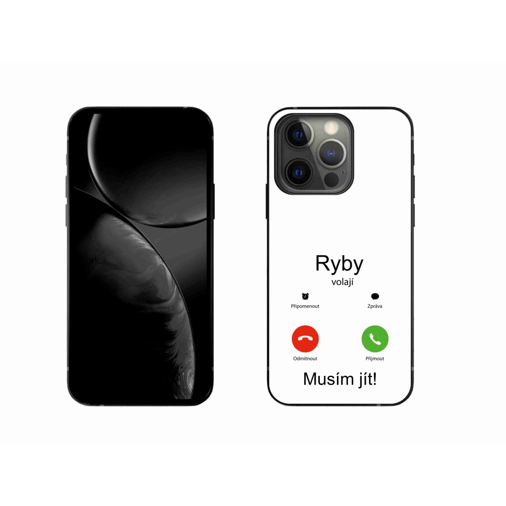 Gélový kryt mmCase na iPhone 13 Pro 6.1 - ryby volajú biele pozadie
