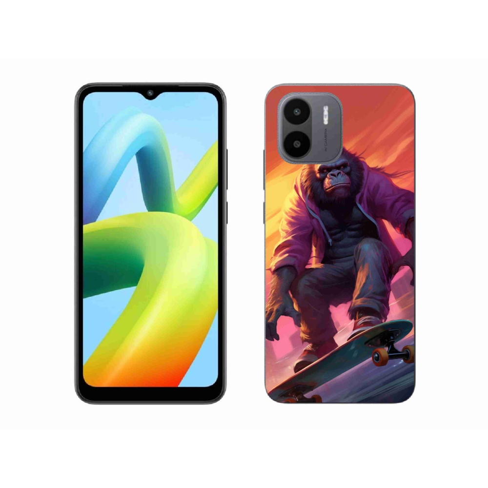 Gélový kryt mmCase na Xiaomi Redmi A1/Redmi A2 - gorila na skateboarde