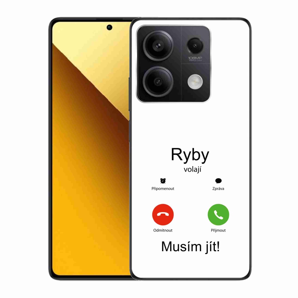 Gélový kryt mmCase na Xiaomi Redmi Note 13 5G - ryby volajú biele pozadie