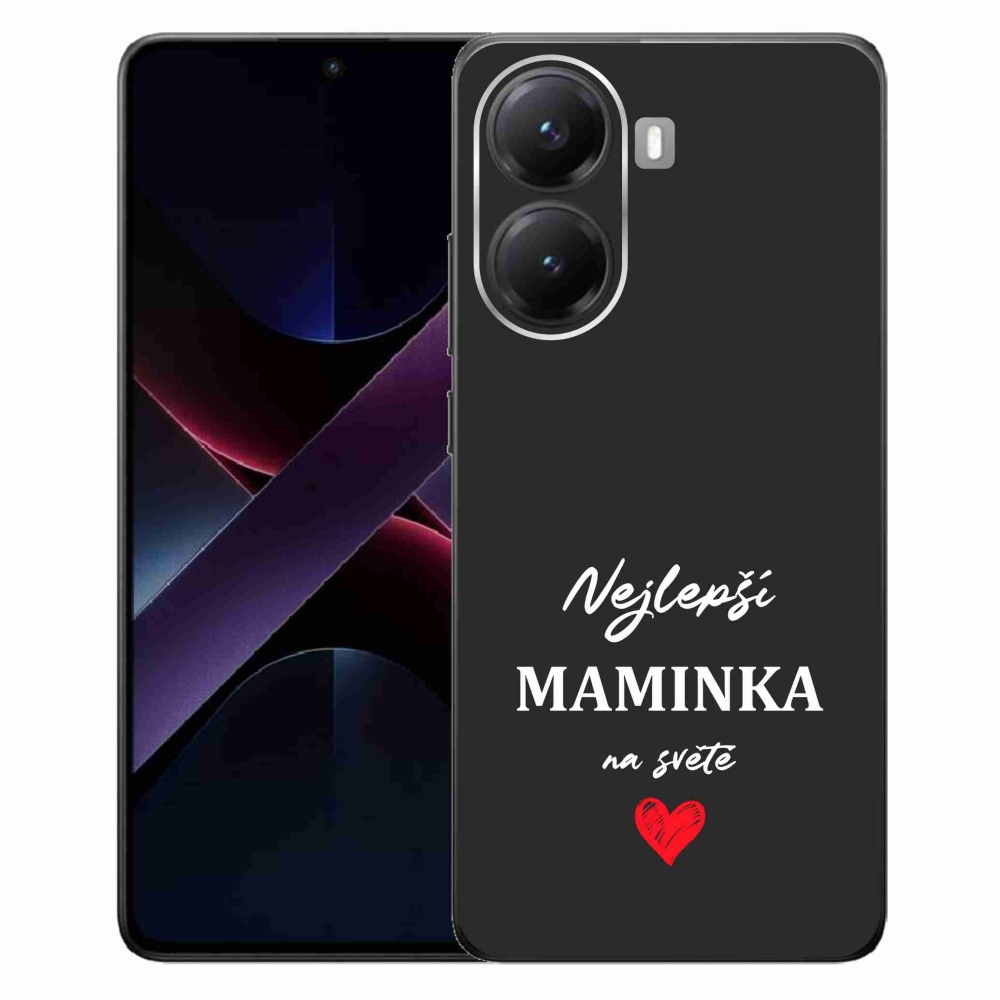 Gélový kryt mmCase na Xiaomi Poco X7 Pro 5G - najlepšia mamička 1 čierne pozadie