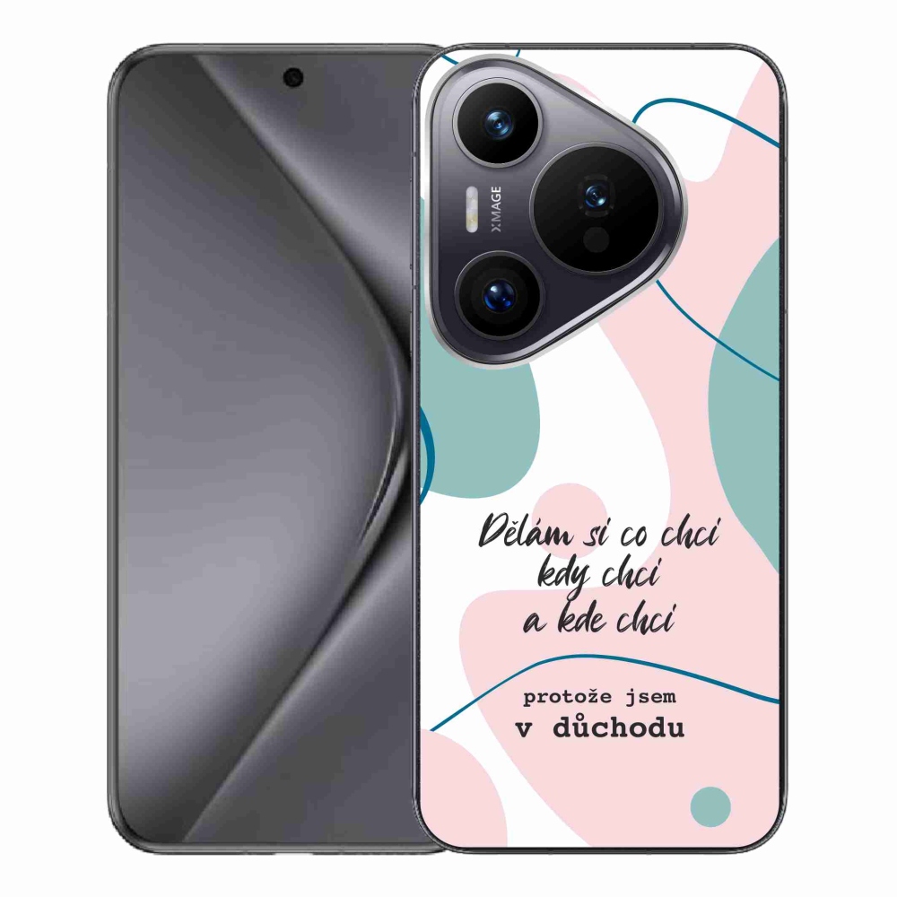 Gélový kryt mmCase na Huawei Pura 70 Pro - vtipný text 10 biele pozadie