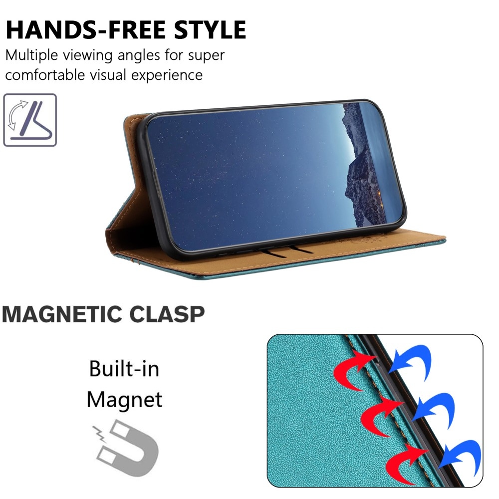 L-Shaped knižkové puzdro na Honor 400 Lite - zelené