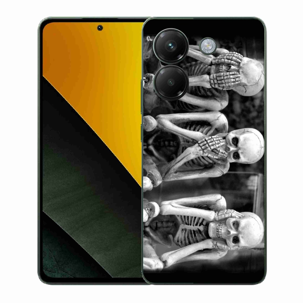 Gélový kryt mmCase na Xiaomi Poco M7 Pro 5G - kostlivci