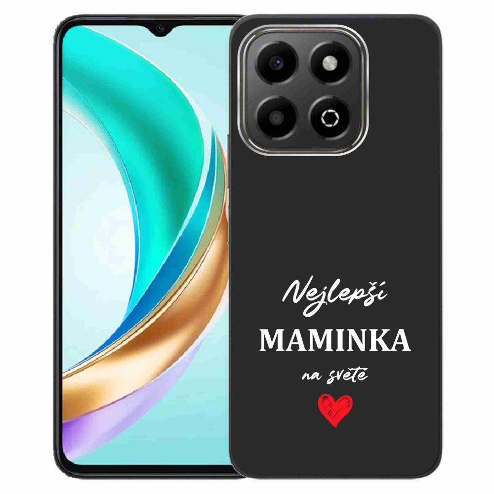 Gélový kryt mmCase na Honor X6b - najlepšia mamička 1 čierne pozadie