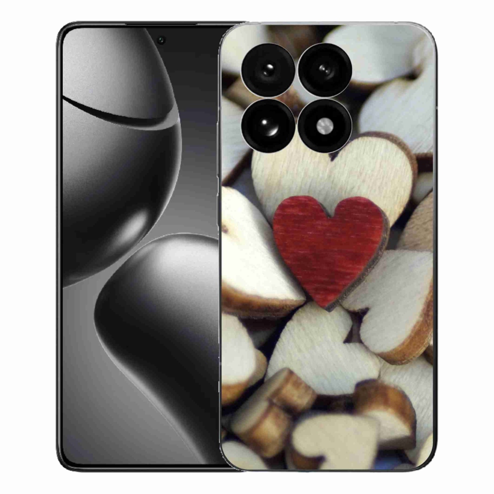 Gélový kryt mmCase na Xiaomi 15T - gravírované červené srdce