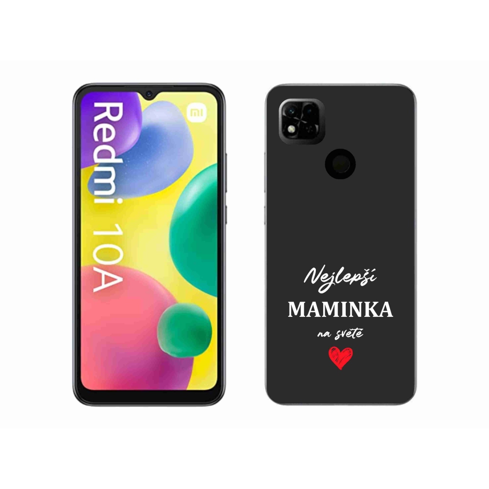 Gélový kryt mmCase na Xiaomi Redmi 10A - najlepšia mamička 1 čierne pozadie