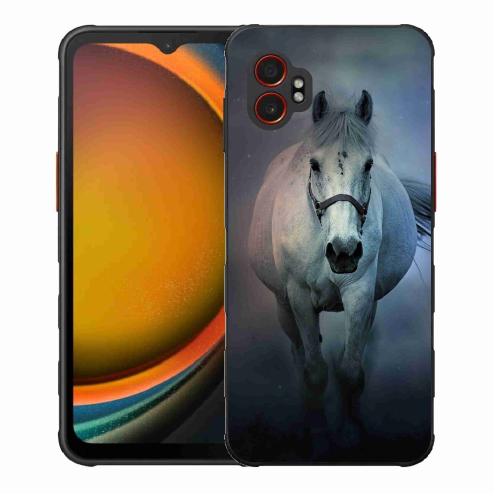 Gélový kryt mmCase na Samsung Galaxy Xcover 7 Pro - bežiaci biely kôň