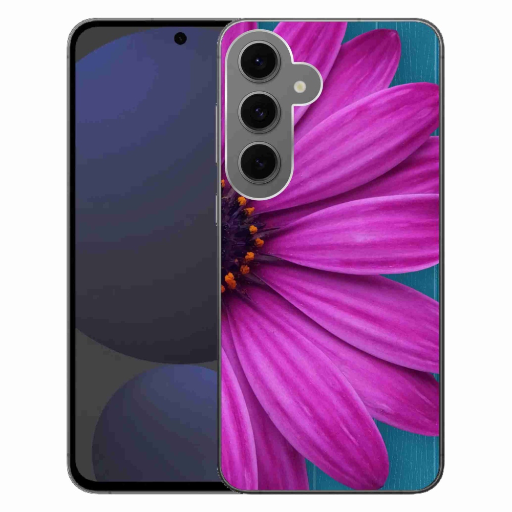 Gélový obal mmCase na Samsung Galaxy S24 FE - fialová margaréta