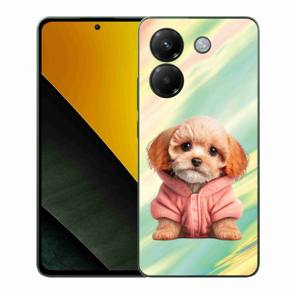 Gélový kryt mmCase na Xiaomi Poco M7 Pro 5G - šteňa vo svetri