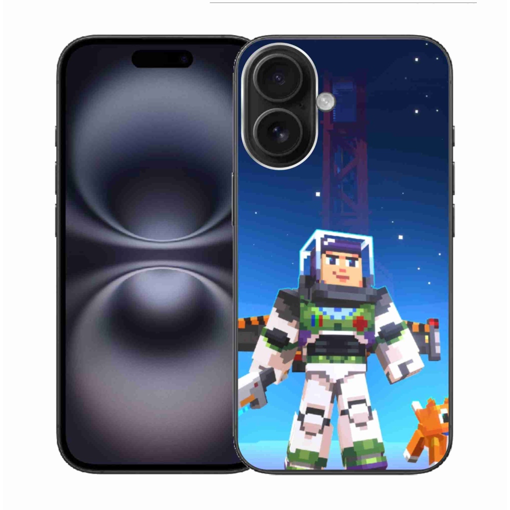 Gélový kryt mmCase na iPhone 16 - minecraft 2