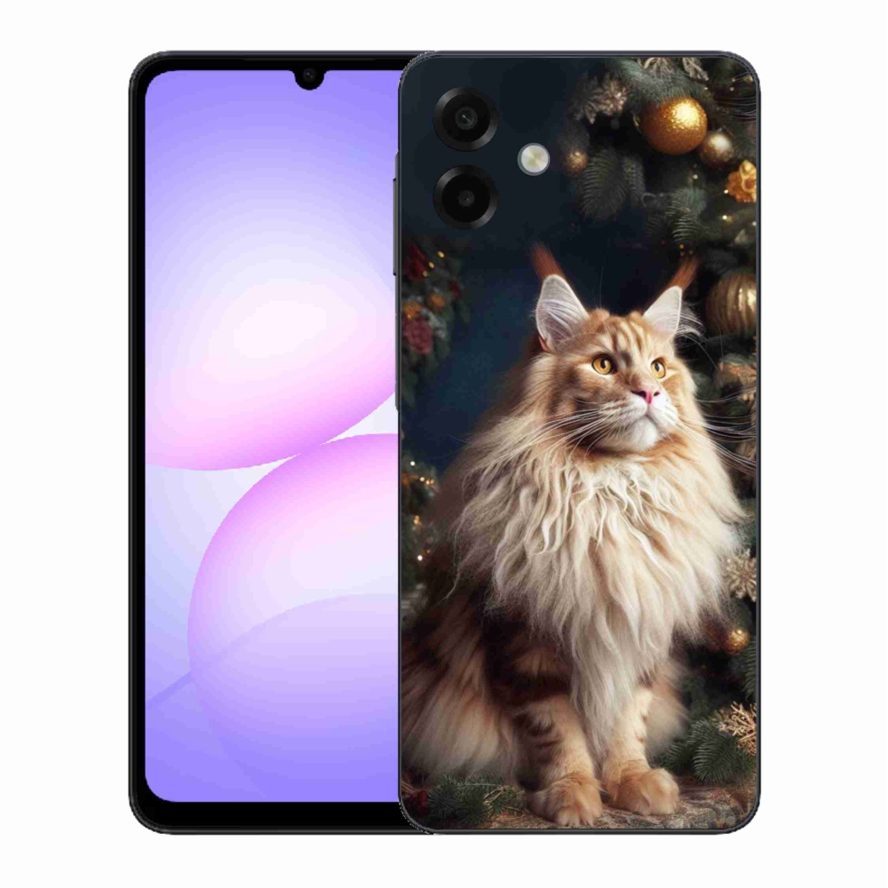 Gélový kryt mmCase na Samsung Galaxy A07 4G - mačka pri stromčeku