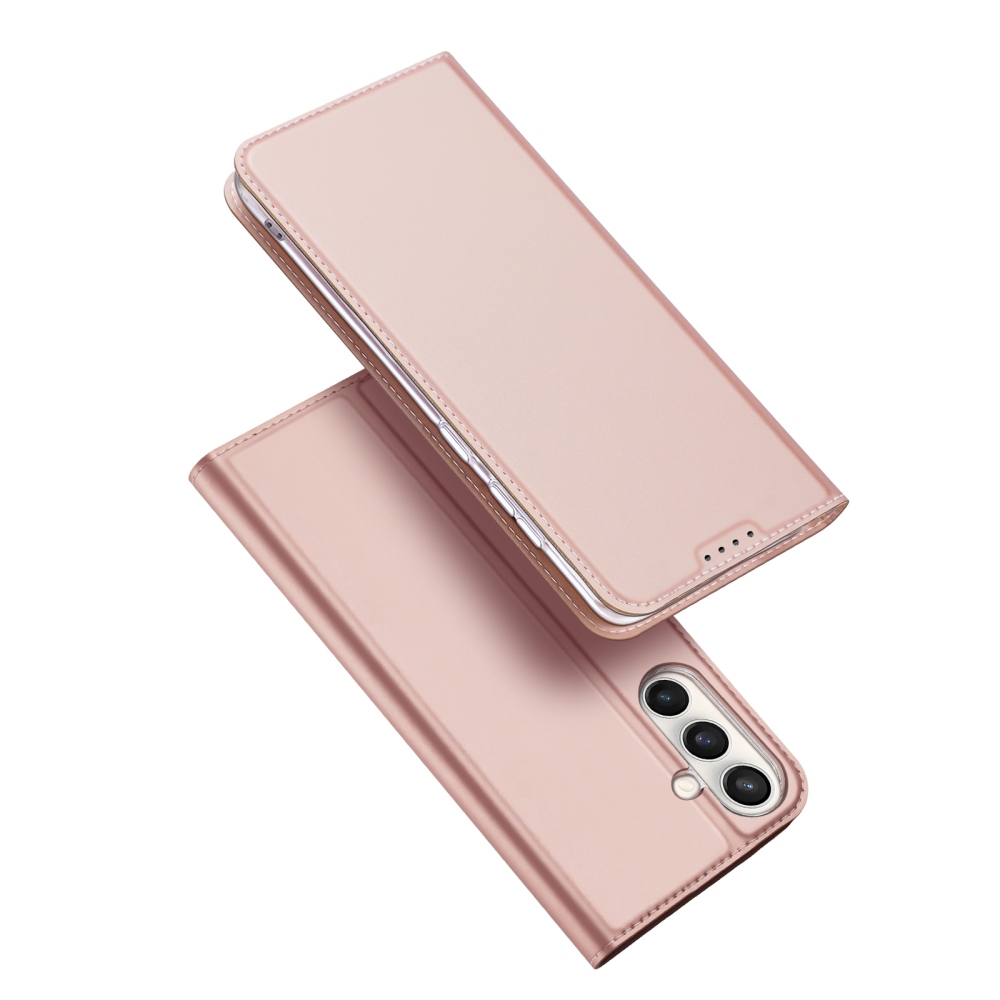 DUX knižkové púzdro na Samsung Galaxy S25 FE - ružovozlaté