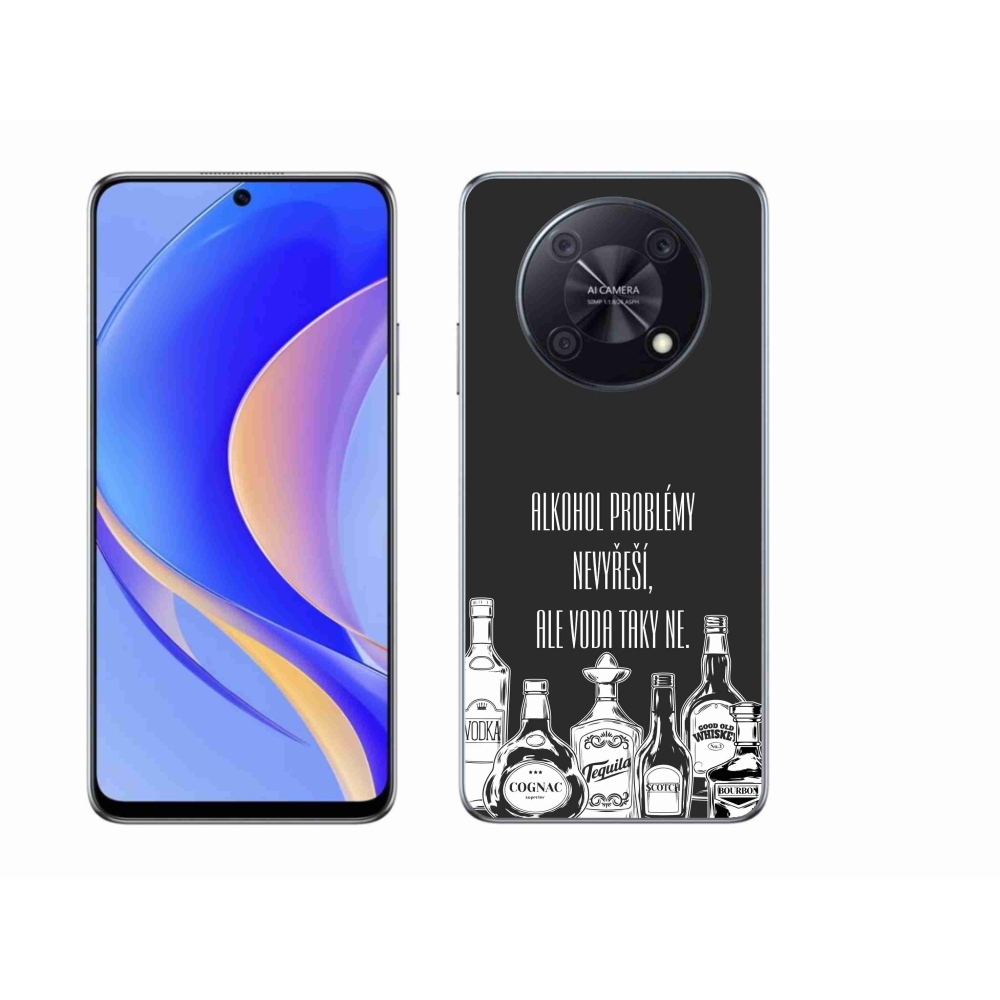 Gélový kryt mmCase na Huawei Nova Y90 - vtipný text čierne pozadie