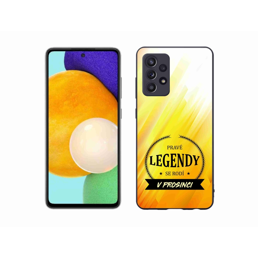 Gélový kryt mmCase na Samsung Galaxy A52s 5G - legendy v decembri žlté pozadie