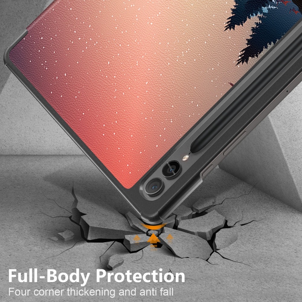Print chytré zatváracie púzdro na Samsung Galaxy Tab S9 FE+ - les