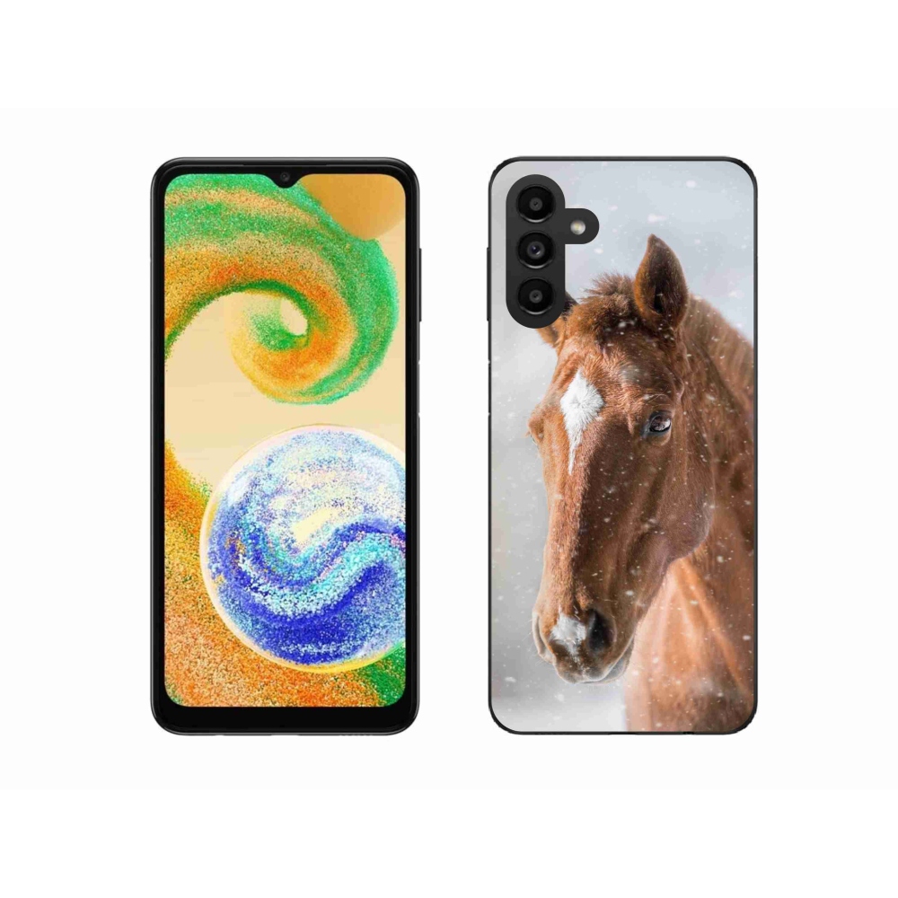 Gélový kryt mmCase na Samsung Galaxy A04s (164.7x76.7x9.1mm) - hnedý kôň 2