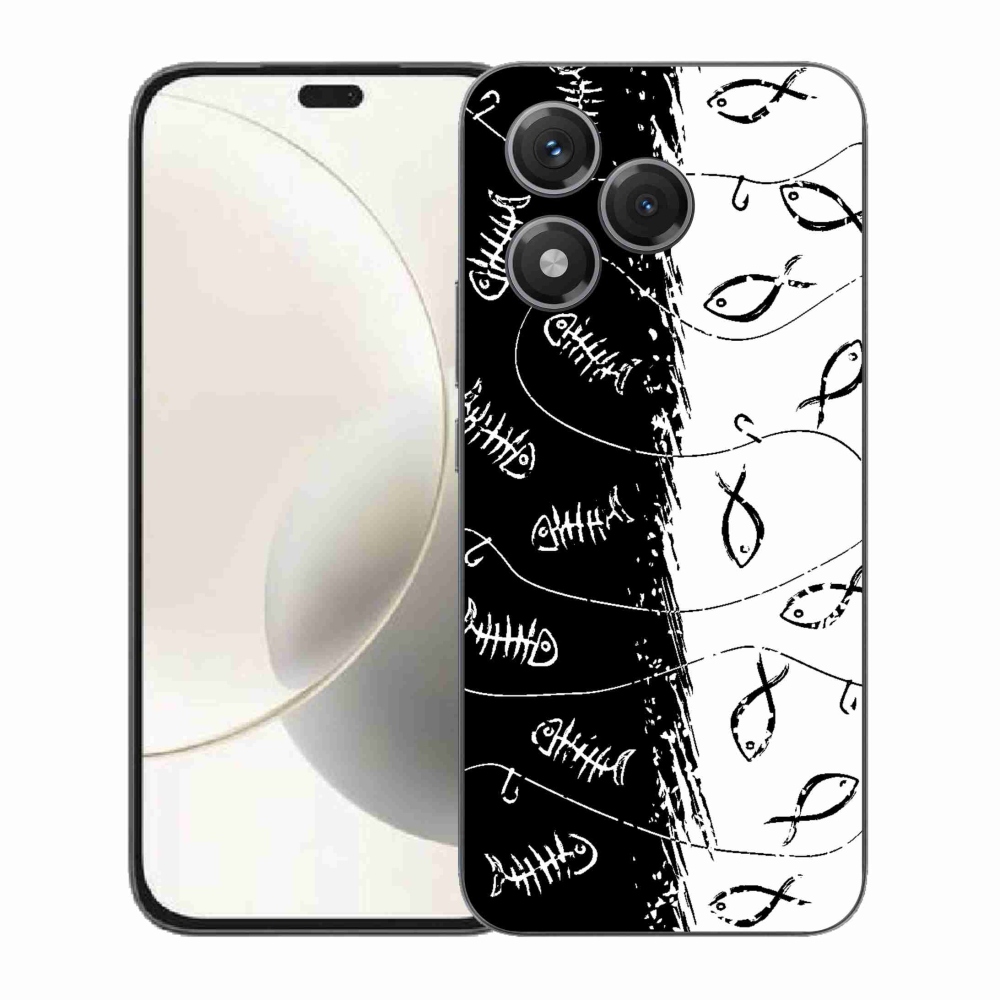 Gélový kryt mmCase na Honor 400 Lite - kostry a rybky