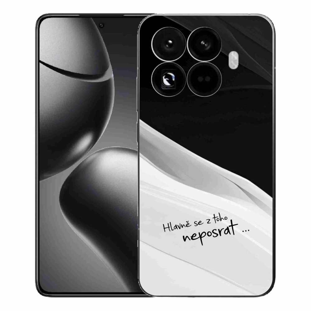 Gélový kryt mmCase na Xiaomi 15T Pro - vtipný text 13 bieločierne pozadie