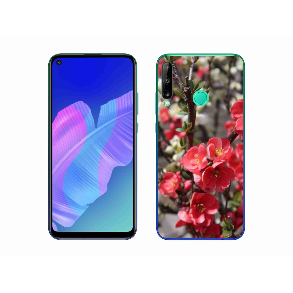 Gelový kryt mmCase na Huawei P40 Lite E - červené květy