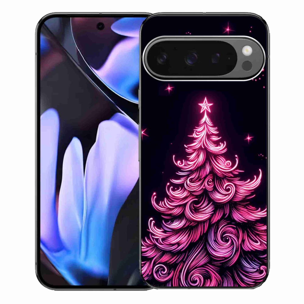 Gélový kryt mmCase na Google Pixel 9 Pro XL - neónový vianočný stromček 2