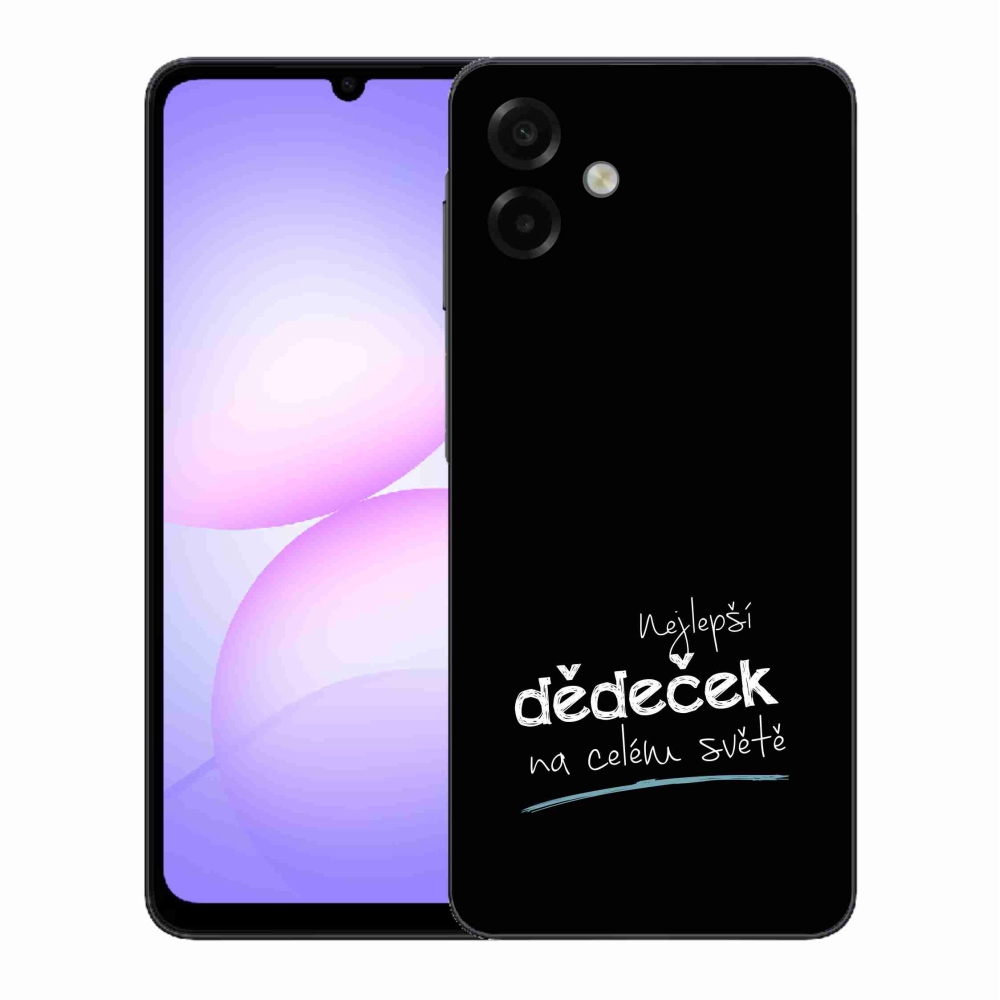 Gélový kryt mmCase na Samsung Galaxy A07 4G - najlepší starý otec 3 čierne pozadie