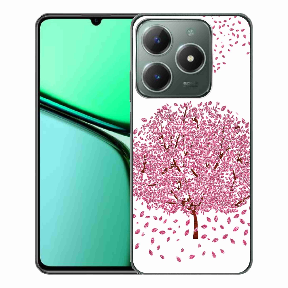 Gélový kryt mmCase na Realme C61 - kreslený strom s listami