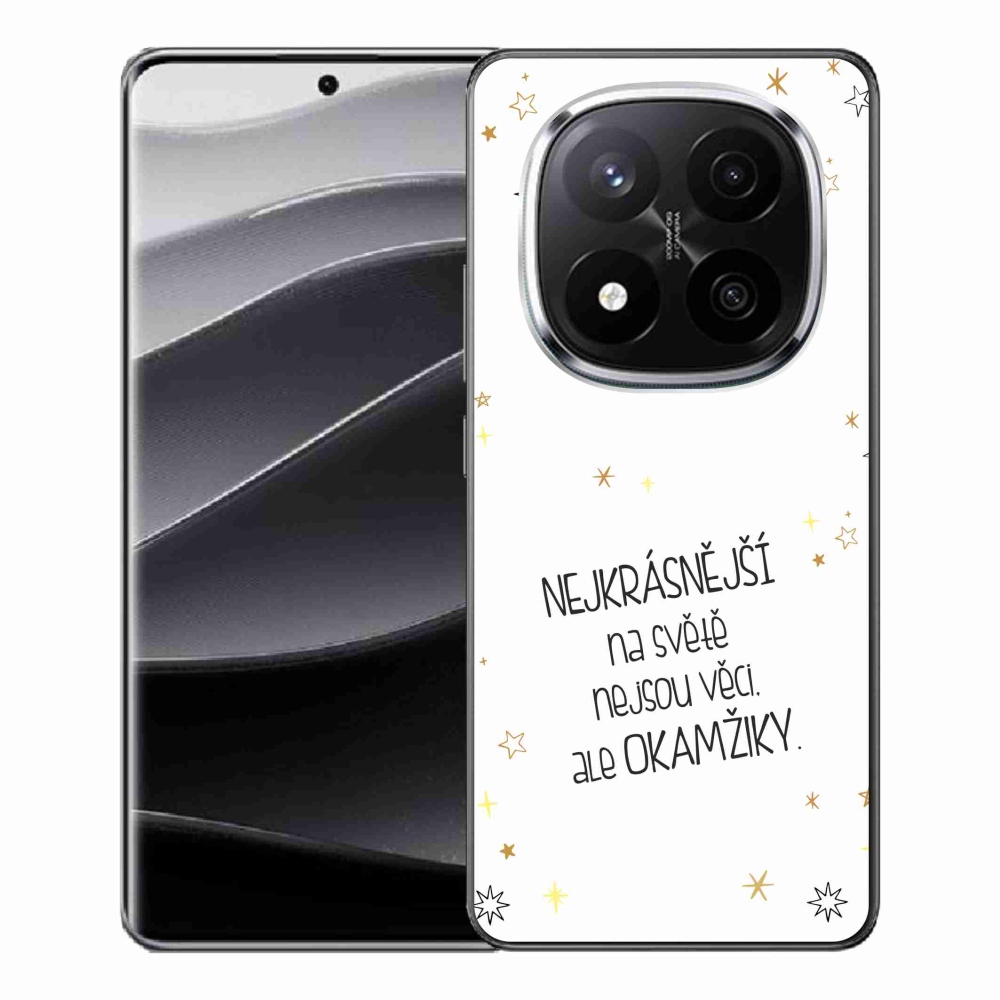 Gélový kryt mmCase na Xiaomi Redmi Note 14 Pro+ 5G - citát 4 biele pozadie