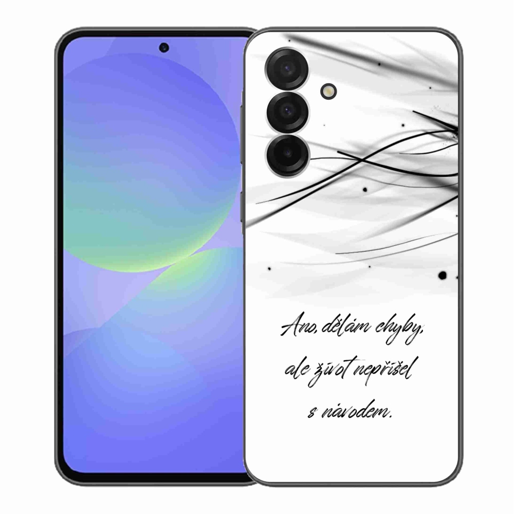 Gélový kryt mmCase na Samsung Galaxy A36 5G - citát biele pozadie