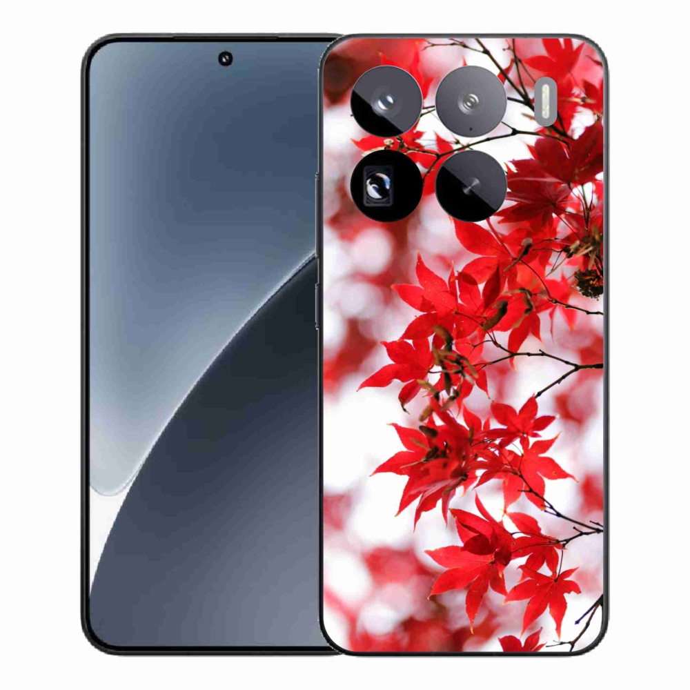 Gélový kryt mmCase na Xiaomi 15 Pro - červené listy