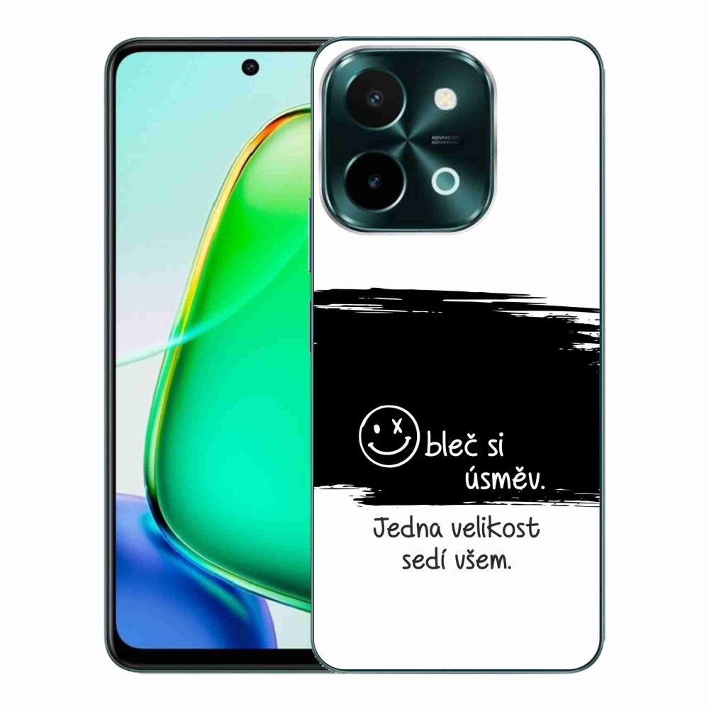 Gélový kryt mmCase na Vivo Y28 - vtipný text 8 čiernobiele pozadie