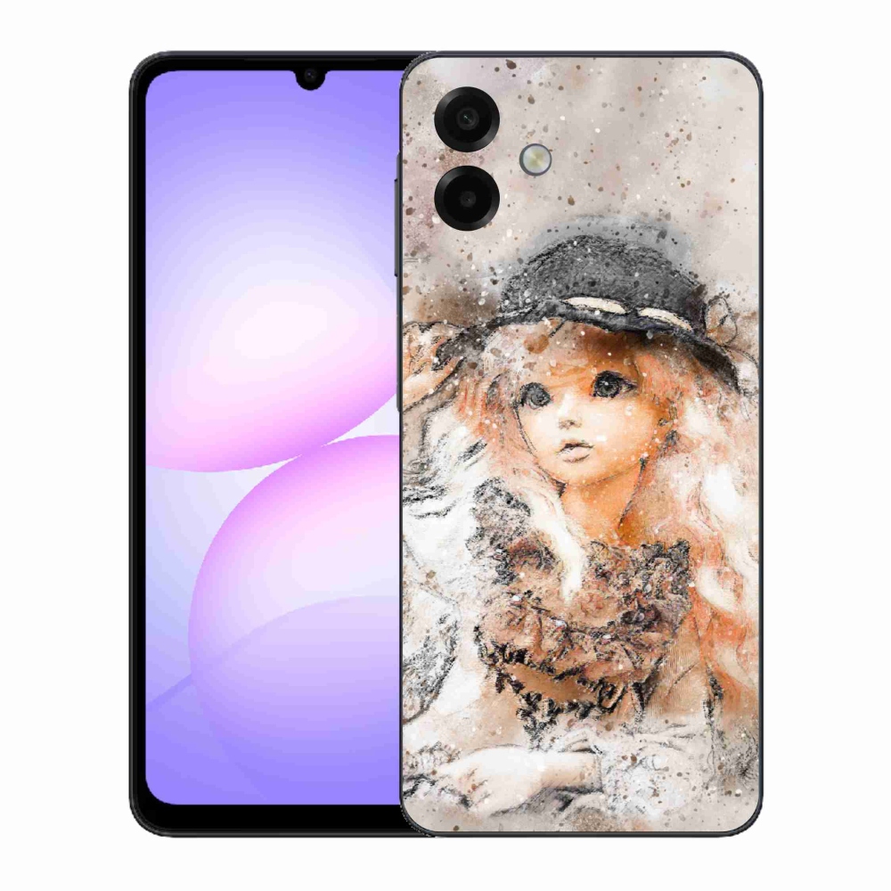 Gélový kryt mmCase na Samsung Galaxy A07 4G - dievčatko s klobúkom
