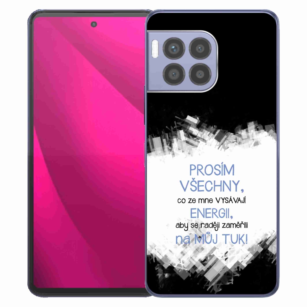 Gélový kryt mmCase na T-Mobile T Phone 2 Pro - vtipný text 1 modrý