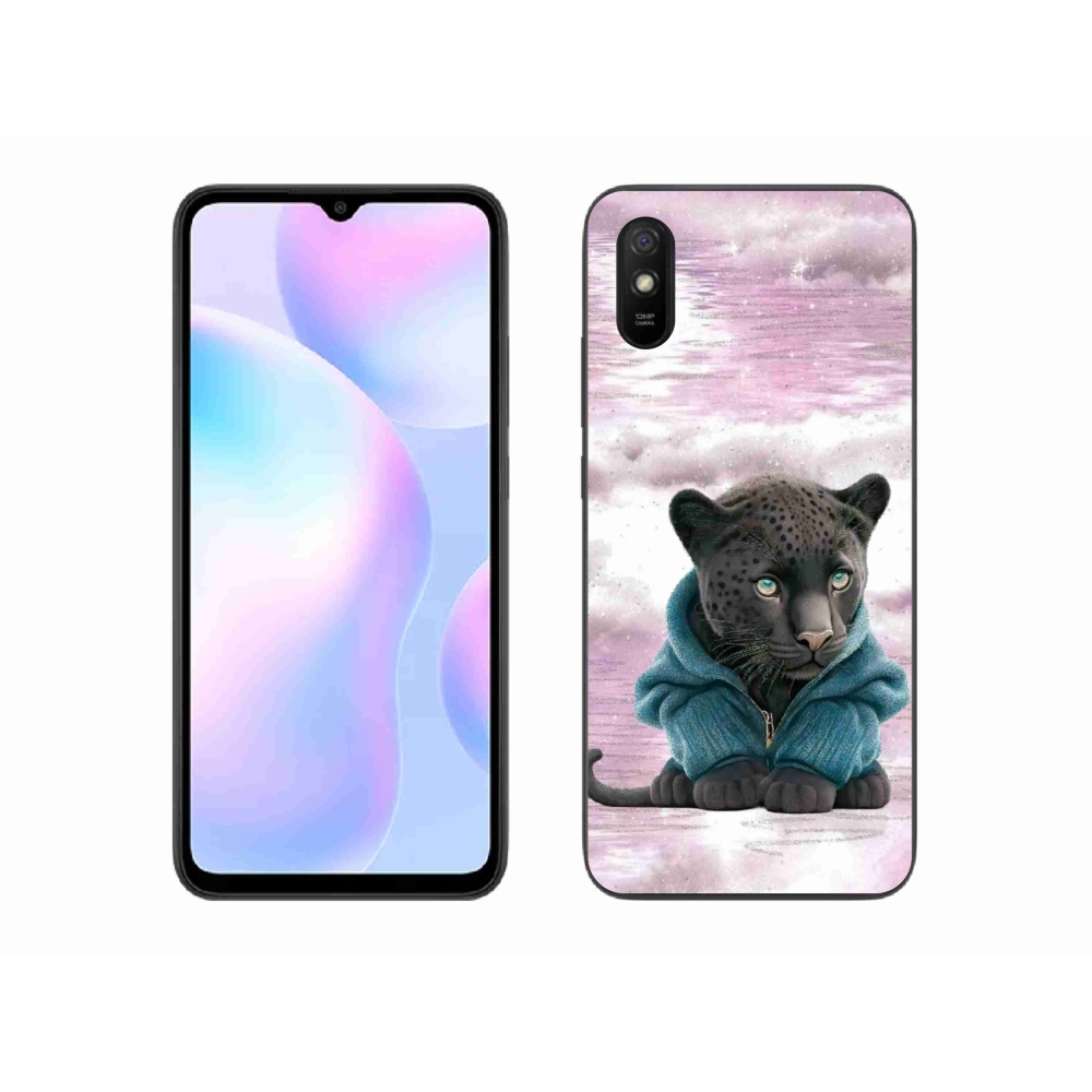 Gélový kryt mmCase na Xiaomi Redmi 9A - čierny panter vo svetri