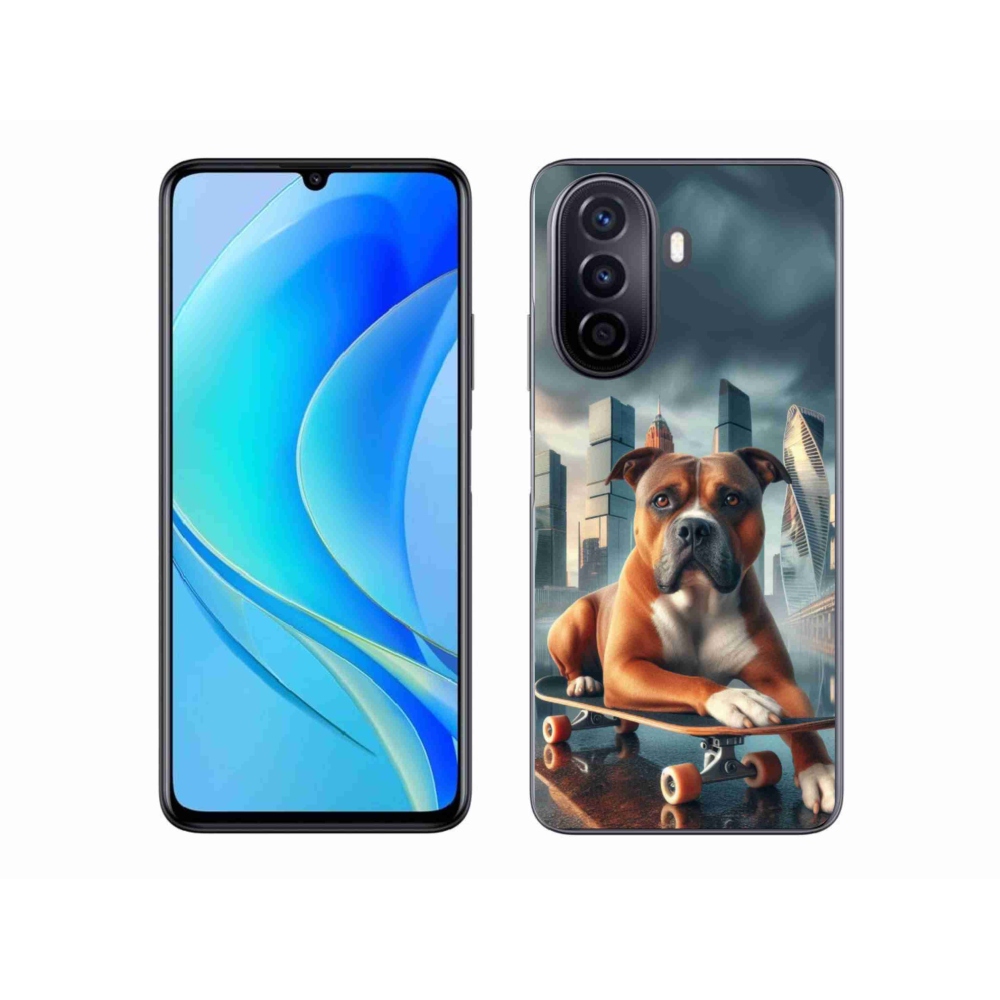 Gélový kryt mmCase na Huawei Nova Y70 - pes na skateboarde