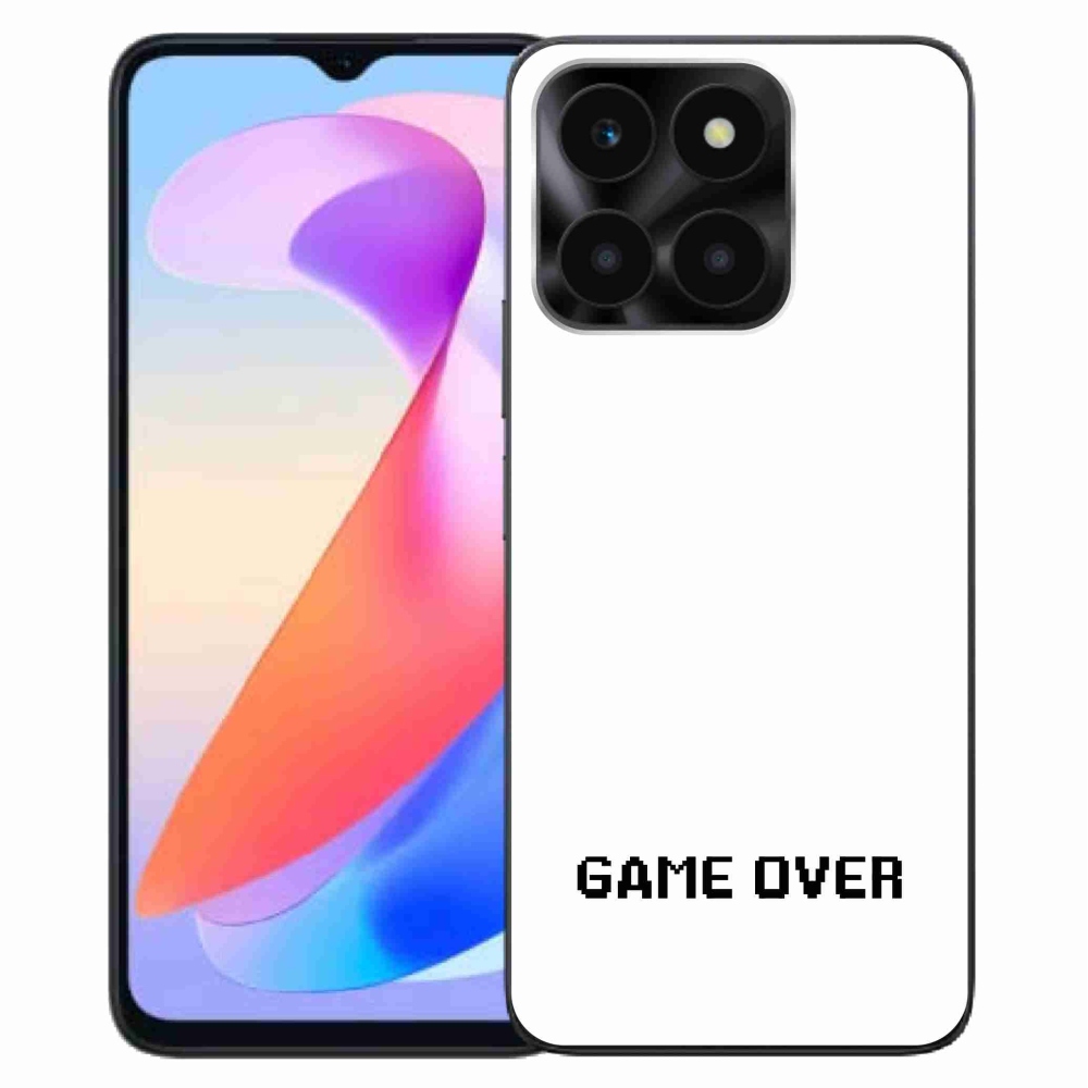 Gélový kryt mmCase na Honor X6a - game over biele pozadie