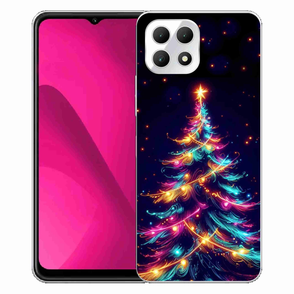Gélový kryt mmCase na T-Mobile T Phone 2 - neónový vianočný stromček