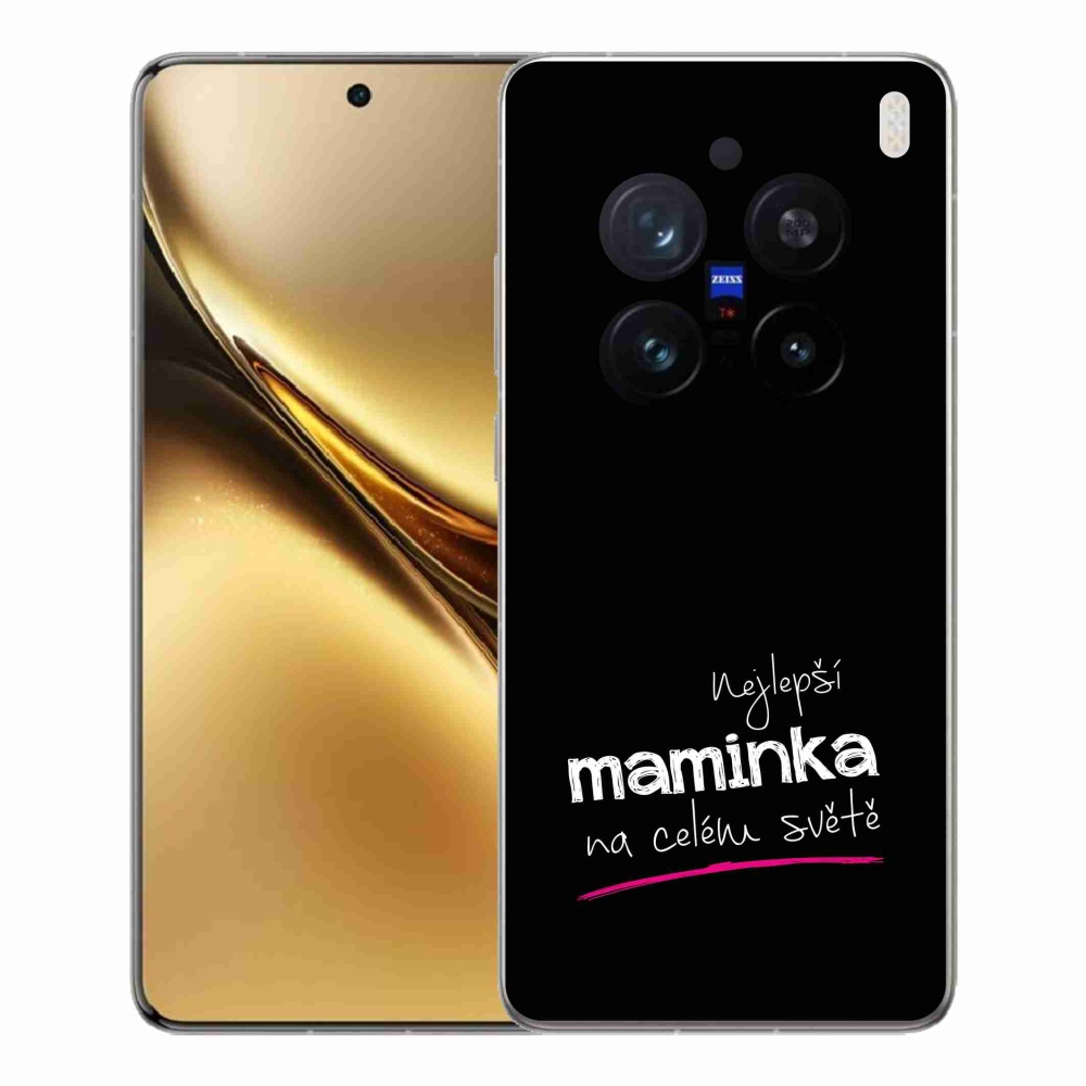 Gélový kryt mmCase na Vivo X200 Pro 5G - najlepšia mamička 4 čierne pozadie