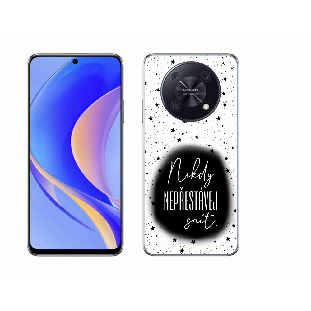 Gélový kryt mmCase na Huawei Nova Y90 - citát 1 čiernobiele pozadie