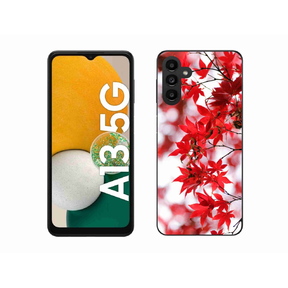 Gélový kryt mmCase na Samsung Galaxy A13 5G - červené listy