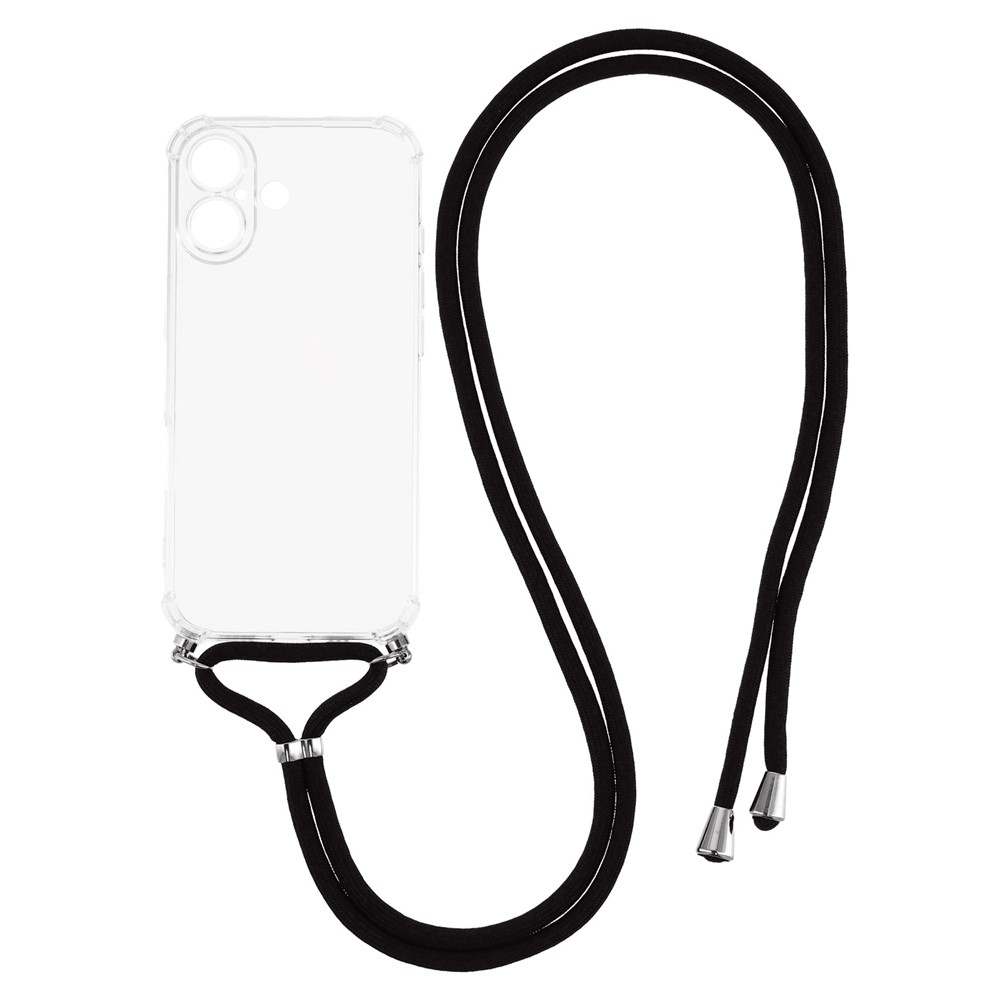 Priehľadný gélový obal so šnúrkou na iPhone 17