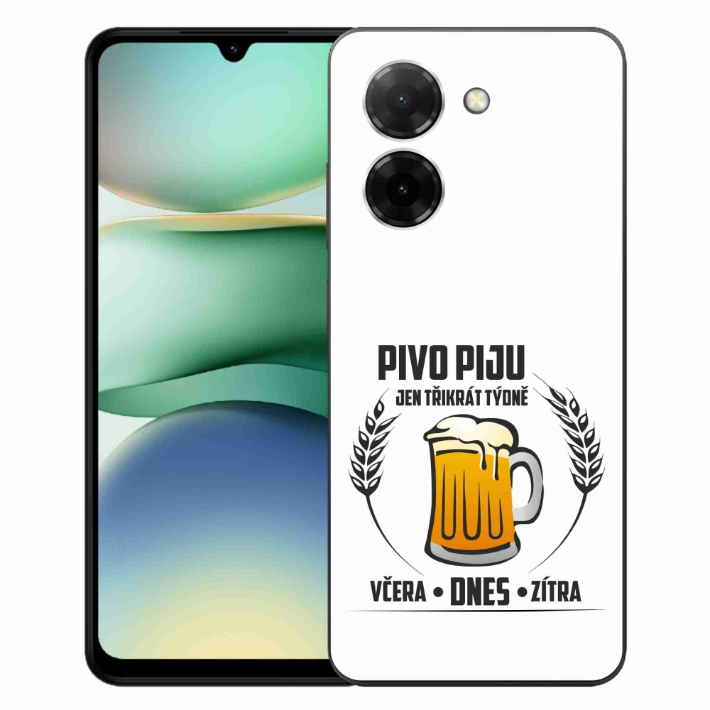 Gélový kryt mmCase na Xiaomi Redmi A5 - pivný motív biele pozadie