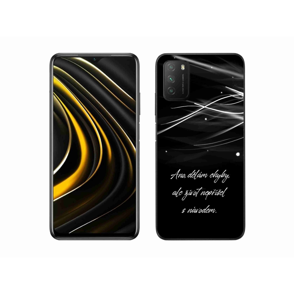 Gélový kryt mmCase na Xiaomi Poco M3 - citát čierne pozadie