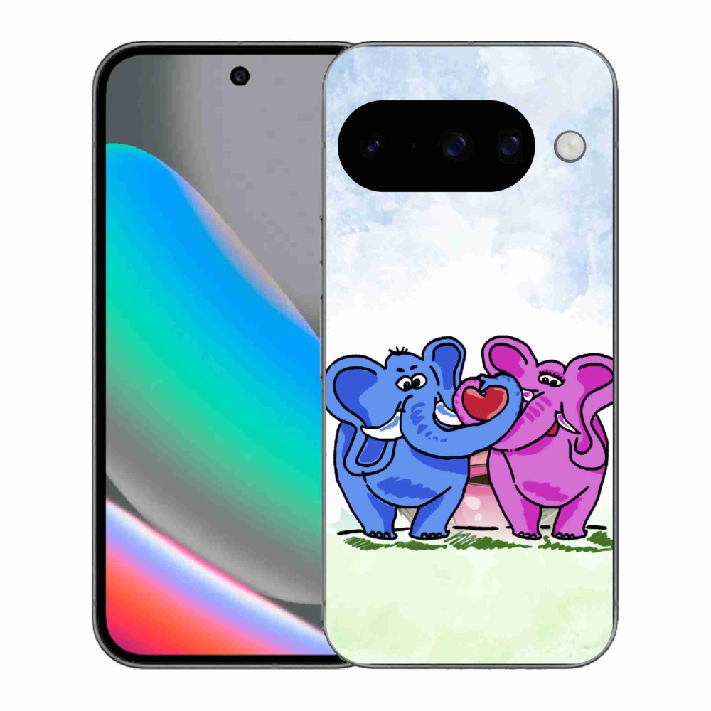 Gélový kryt mmCase na Google Pixel 10 - zamilovaní slony