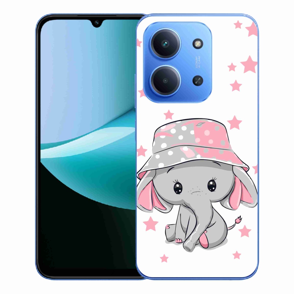 Gélový kryt mmCase na Xiaomi Redmi 15C 4G/5G (173mm) - ružový slon