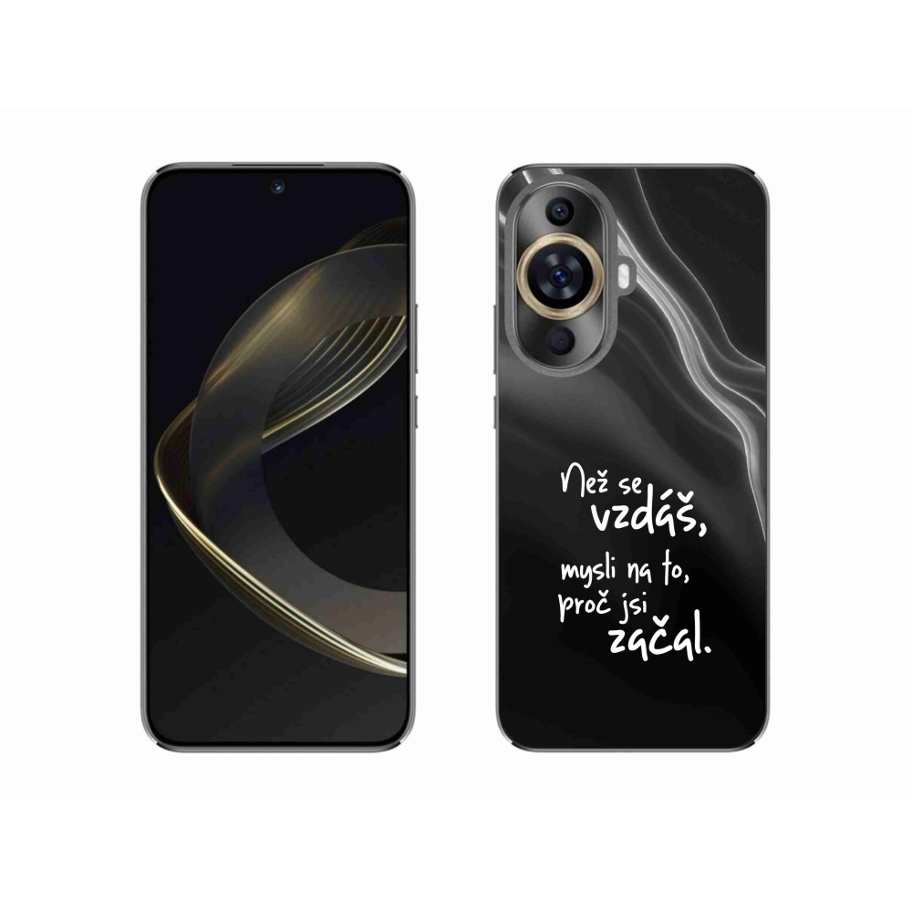 Gélový kryt mmCase na Huawei Nova 11 - citát 2 čierne pozadie
