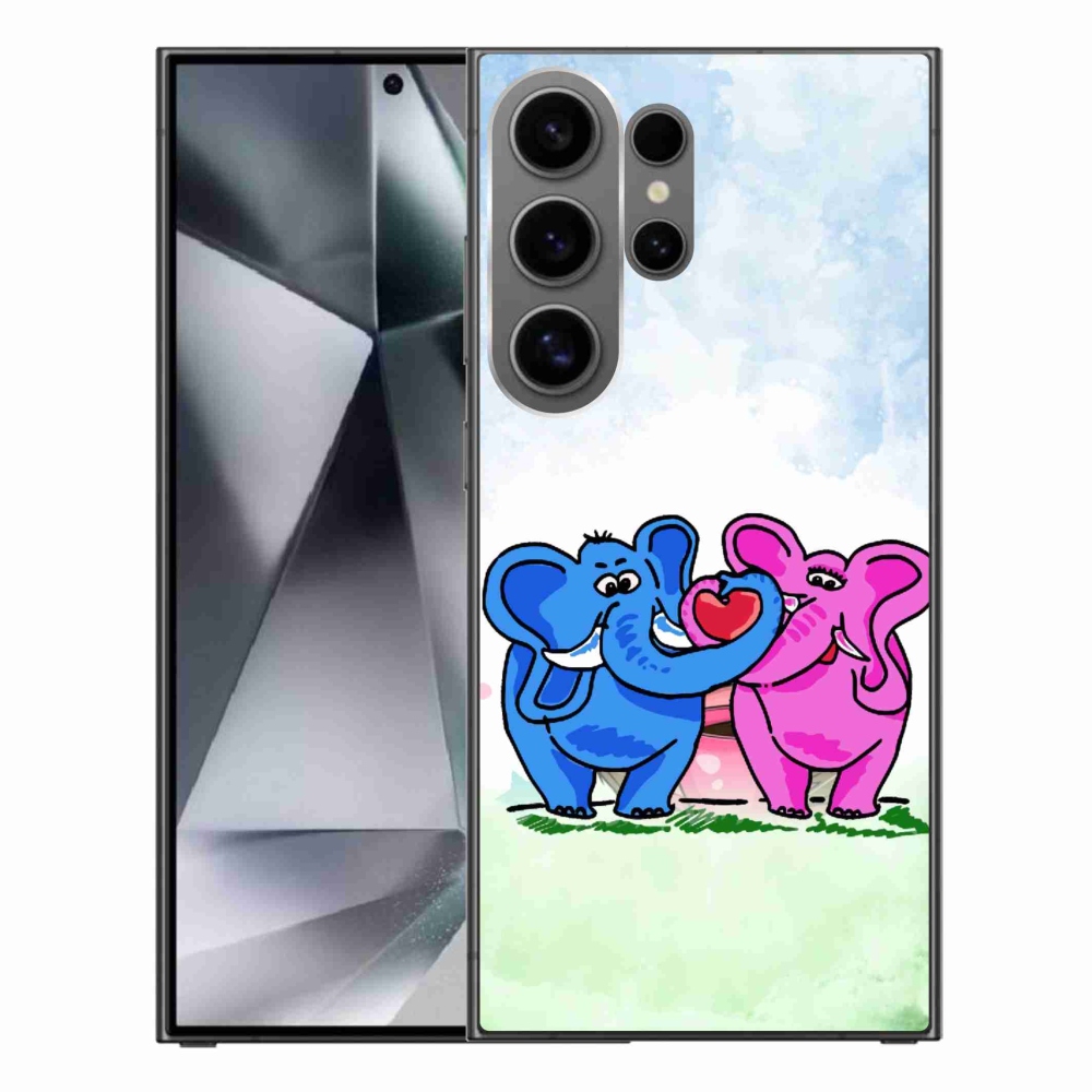 Gélový kryt mmCase na Samsung Galaxy S24 Ultra - zamilovaní slony