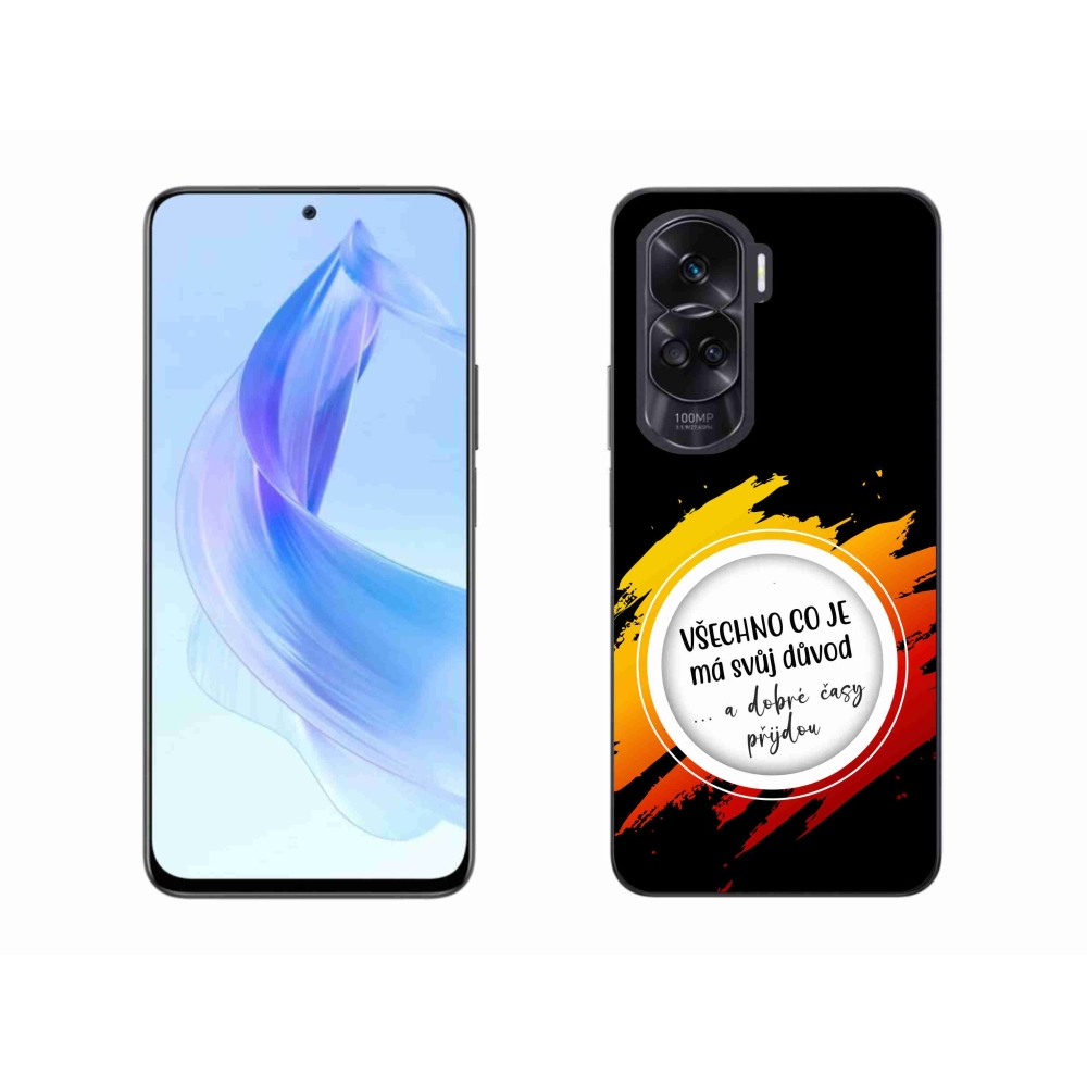 Gélový kryt mmCase na Honor 90 Lite - citát 3 čierne pozadie