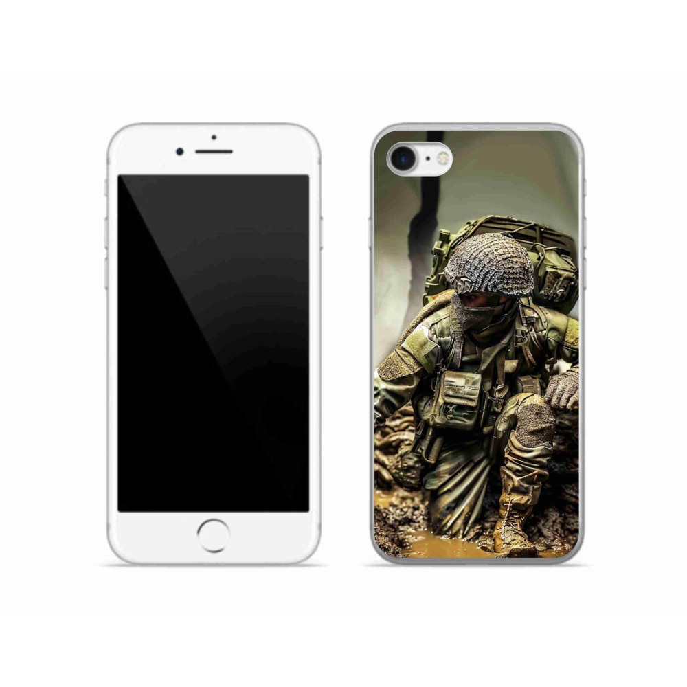 Gélový kryt mmCase na iPhone SE (2022) - vojak